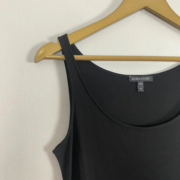 Eileen Fisher Black Silk Slip Dress - Picture 3 of 9